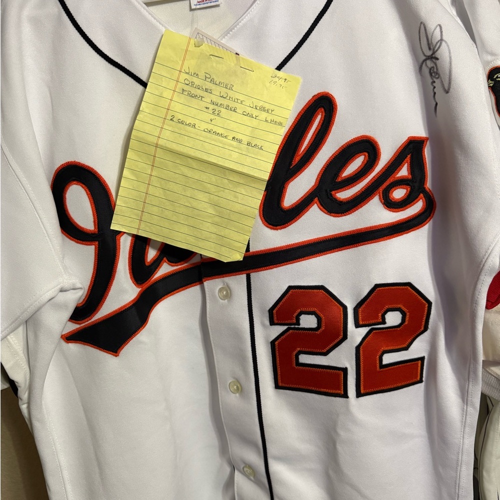 Vintage Jim Palmer Baltimore Orioles Russel Athletic Jersey, signed HOF. New tag